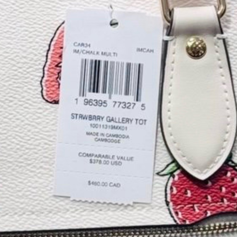 Coach NWT Gallery Tote Bag With Strawberry Print - Sold Out Bag - Picture 5 of 5